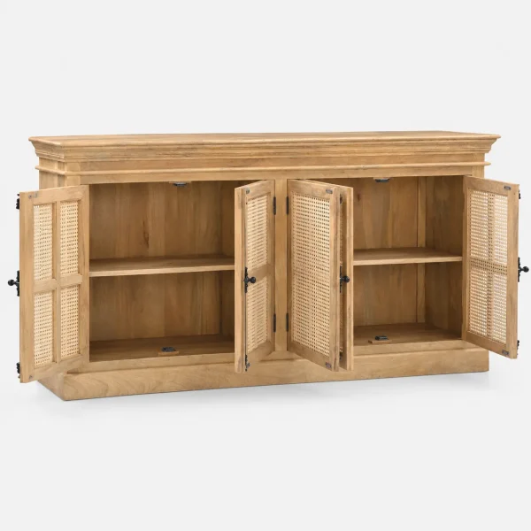 KL-2283C (6) The Attic Oregon Sideboard with Cane|Natural Matte Finish