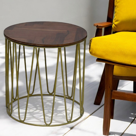 The Attic Hairpin Set of Tables|Nested set of tables for Living room|Sheesham Wood Veneer|Honey Matte Finish