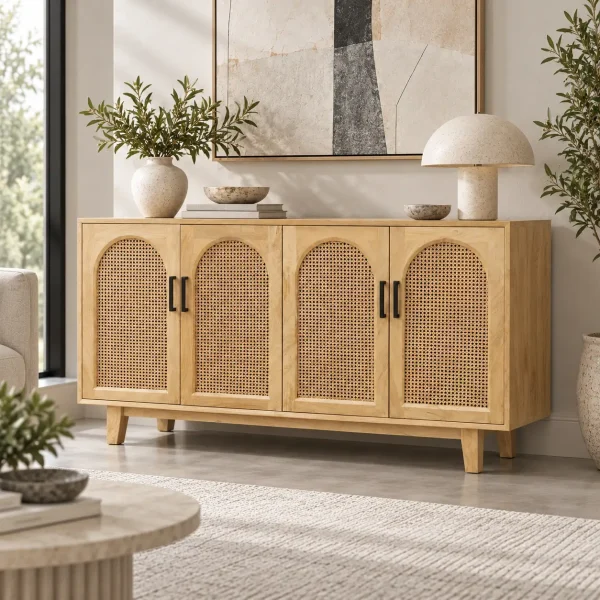 The Attic Roman Sideboard Natural|Natural Matte Finish