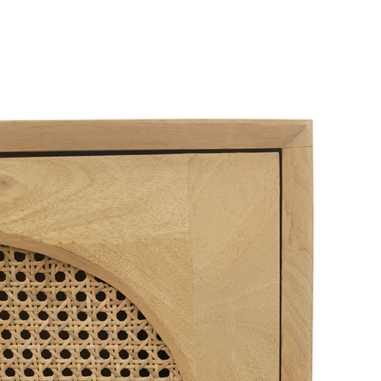 The Attic Roman Sideboard Natural|Multipurpose Cabinet for Kitchen and Living Room Storage|Classy Sideboard|Solid Mango Wood|Natural Matte Finish