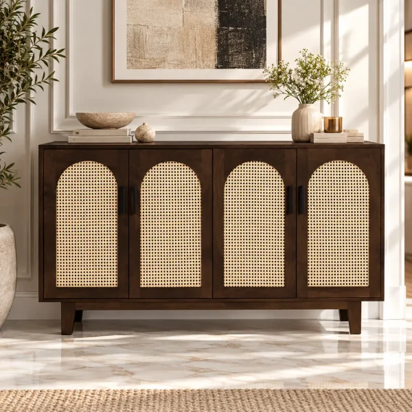 The Attic Roman Sideboard Walnut|Walnut Matte Finish