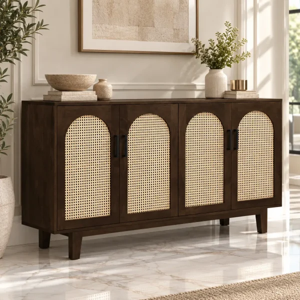 The Attic Roman Sideboard Walnut|Walnut Matte Finish