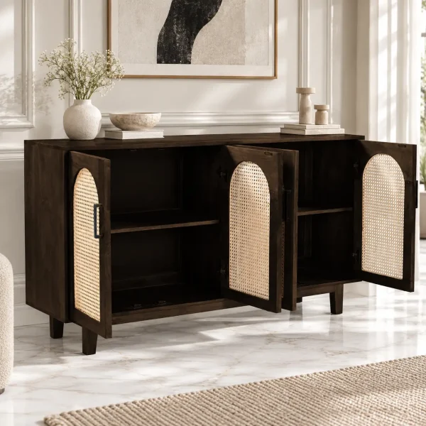 The Attic Roman Sideboard Walnut|Walnut Matte Finish
