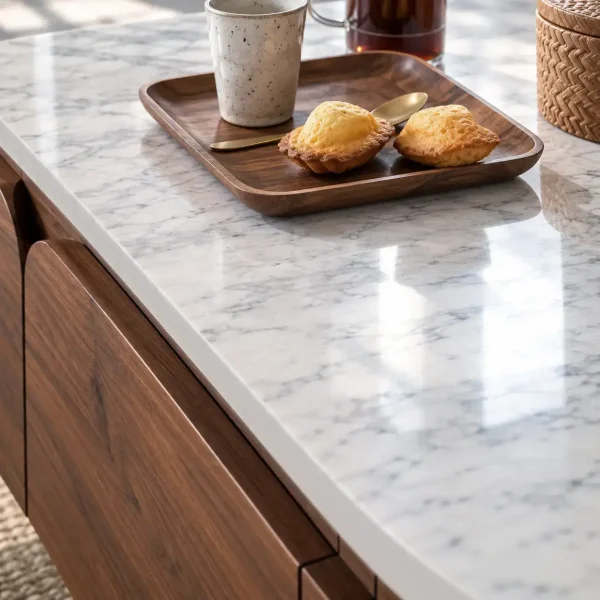 KL-2327 (5) The Attic Carlston Coffee Table With Ceramic Top|Tobacco Brown Finish