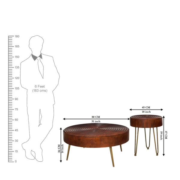 The Attic Jessie Coffee Table|Honey Matt Finish