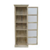 The Attic Indiana Kitchen Cabinet Natural|Multipurpose Cabinet For Bedroom Living room study bar|Solid Wood Bookshelf/Kitchen Cabinet|Solid Mango Wood|Natural Matte Finish