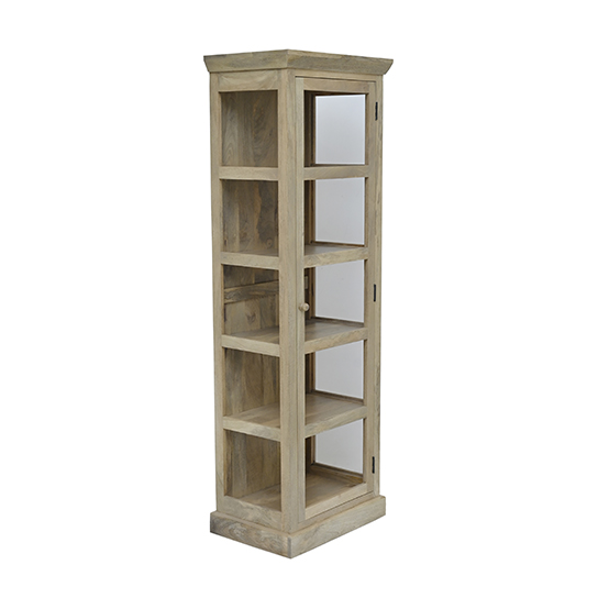 The Attic Indiana Kitchen Cabinet Natural|Multipurpose Cabinet For Bedroom Living room study bar|Solid Wood Bookshelf/Kitchen Cabinet|Solid Mango Wood|Natural Matte Finish
