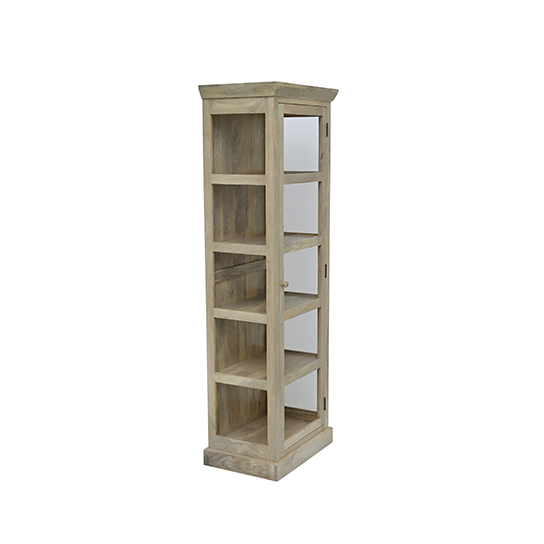 The Attic Indiana Kitchen Cabinet Natural|Multipurpose Cabinet For Bedroom Living room study bar|Solid Wood Bookshelf/Kitchen Cabinet|Solid Mango Wood|Natural Matte Finish