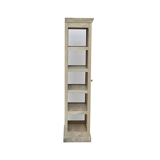 The Attic Indiana Kitchen Cabinet Natural|Multipurpose Cabinet For Bedroom Living room study bar|Solid Wood Bookshelf/Kitchen Cabinet|Solid Mango Wood|Natural Matte Finish