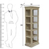 The Attic Indiana Kitchen Cabinet Natural|Multipurpose Cabinet For Bedroom Living room study bar|Solid Wood Bookshelf/Kitchen Cabinet|Solid Mango Wood|Natural Matte Finish