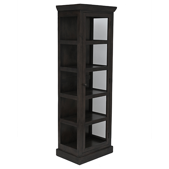 The Attic Indiana Kitchen Cabinet Walnut|Multipurpose Cabinet For Bedroom Living room study bar|Solid Wood Bookshelf/Kitchen Cabinet|Solid Mango Wood|Walnut Matte Finish