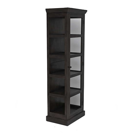 The Attic Indiana Kitchen Cabinet Walnut|Multipurpose Cabinet For Bedroom Living room study bar|Solid Wood Bookshelf/Kitchen Cabinet|Solid Mango Wood|Walnut Matte Finish