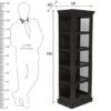 The Attic Indiana Kitchen Cabinet Walnut|Multipurpose Cabinet For Bedroom Living room study bar|Solid Wood Bookshelf/Kitchen Cabinet|Solid Mango Wood|Walnut Matte Finish