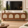 KL-2344H (1) The Attic Roman TV Cabinet Honey|Honey Matte Finish