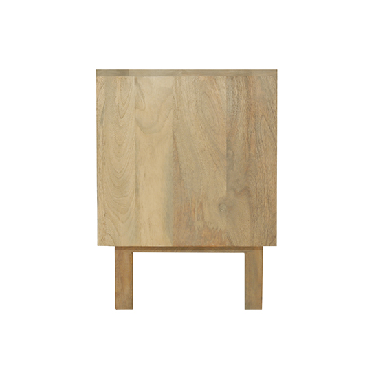 The Attic Roman TV Cabinet Natural|Solid Wood Sideboard TV Cabinet for Living Room | Wooden Free Standing TV Unit Side Board Table with Storage|Natural Matte Finish