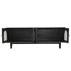 The Attic Roman TV Cabinet Walnut|Solid Wood Sideboard TV Cabinet for Living Room | Wooden Free Standing TV Unit Side Board Table with Storage|Walnut Matte Finish