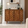 KL-2301H (1) The Attic Diamond Medium Sideboard Honey|Honey Matte Finish