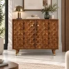 KL-2301H (5) The Attic Diamond Medium Sideboard Honey|Honey Matte Finish