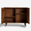 The Attic Diamond Medium Sideboard Honey|Multipurpose Cabinet for Kitchen and Living Room Storage|Classy Sideboard|Solid Mango Wood|Honey Matte Finish