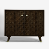 The Attic Diamond Medium Sideboard Walnut|Multipurpose Cabinet for Kitchen and Living Room Storage|Classy Sideboard|Solid Mango Wood|Walnut Matte Finish