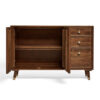 The Attic Diamond Sideboard Honey|Multipurpose Cabinet for Kitchen and Living Room Storage|Classy Sideboard|Solid Mango Wood|Honey Matte Finish