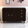 The Attic Diamond Sideboard Walnut|Multipurpose Cabinet for Kitchen and Living Room Storage|Classy Sideboard|Solid Mango Wood|Walnut Matte Finish