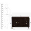 The Attic Diamond Sideboard Walnut|Multipurpose Cabinet for Kitchen and Living Room Storage|Classy Sideboard|Solid Mango Wood|Walnut Matte Finish