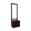 The Attic Diamond Dressing Table For Bedroom|Solid Wood|Walnut Matt Finish
