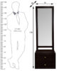 The Attic Diamond Dressing Table For Bedroom|Solid Wood|Walnut Matt Finish