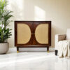 The Attic Kingston Sideboard Honey|Multipurpose Cabinet for Kitchen and Living Room Storage|Classy Sideboard|Solid Mango Wood|Honey Matte Finish