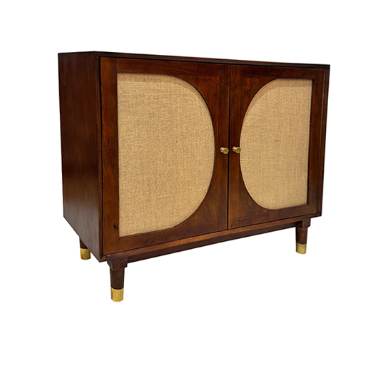 The Attic Kingston Sideboard Honey|Multipurpose Cabinet for Kitchen and Living Room Storage|Classy Sideboard|Solid Mango Wood|Honey Matte Finish