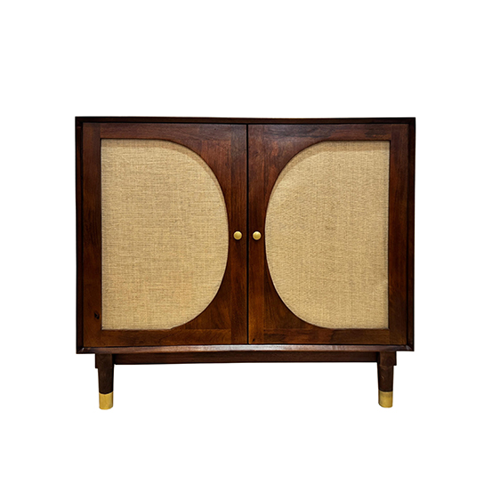 The Attic Kingston Sideboard Honey|Multipurpose Cabinet for Kitchen and Living Room Storage|Classy Sideboard|Solid Mango Wood|Honey Matte Finish