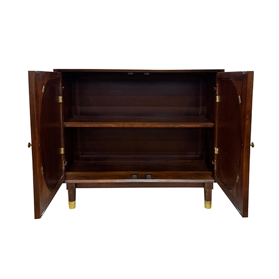 The Attic Kingston Sideboard Honey|Multipurpose Cabinet for Kitchen and Living Room Storage|Classy Sideboard|Solid Mango Wood|Honey Matte Finish