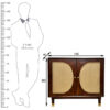 The Attic Kingston Sideboard Honey|Multipurpose Cabinet for Kitchen and Living Room Storage|Classy Sideboard|Solid Mango Wood|Honey Matte Finish