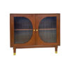 The Attic Kingston Sideboard Honey Glass|Multipurpose Cabinet for Kitchen and Living Room Storage|Classy Sideboard|Solid Mango Wood|Honey Matte Finish