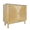 The Attic Kingston Sideboard Natural|Multipurpose Cabinet for Kitchen and Living Room Storage|Classy Sideboard|Solid Mango Wood|Natural Matte Finish