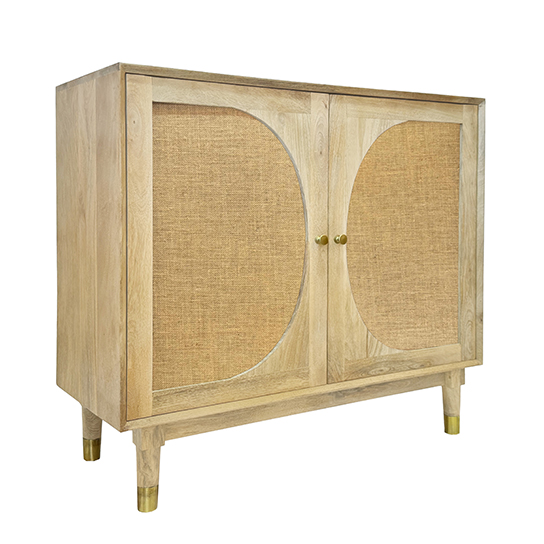 The Attic Kingston Sideboard Natural|Multipurpose Cabinet for Kitchen and Living Room Storage|Classy Sideboard|Solid Mango Wood|Natural Matte Finish
