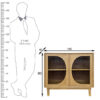 The Attic Kingston Sideboard Natural Glass|Multipurpose Cabinet for Kitchen and Living Room Storage|Classy Sideboard|Solid Mango Wood|Natural Matte Finish