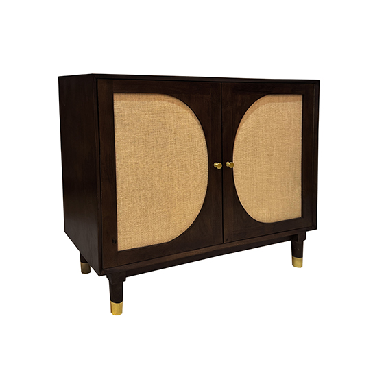 The Attic Kingston Sideboard Walnut|Multipurpose Cabinet for Kitchen and Living Room Storage|Classy Sideboard|Solid Mango Wood|Walnut Matte Finish