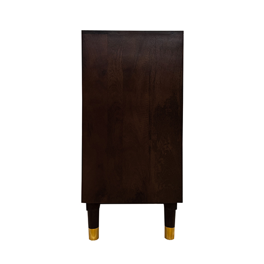 The Attic Kingston Sideboard Walnut|Multipurpose Cabinet for Kitchen and Living Room Storage|Classy Sideboard|Solid Mango Wood|Walnut Matte Finish