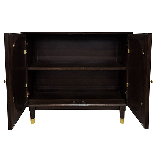 The Attic Kingston Sideboard Walnut|Multipurpose Cabinet for Kitchen and Living Room Storage|Classy Sideboard|Solid Mango Wood|Walnut Matte Finish