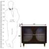 The Attic Kingston Sideboard Walnut Glass|Multipurpose Cabinet for Kitchen and Living Room Storage|Classy Sideboard|Solid Mango Wood|Walnut Matte Finish