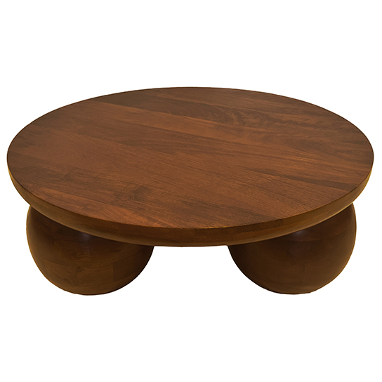 The Attic Lutzz Coffee Table|Coffee Table for Living Room|Solid Wood Centre Table|Honey Matte Finish