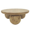 The Attic Lutzz Coffee Table|Coffee Table for Living Room|Solid Wood Centre Table|Natural Matte Finish