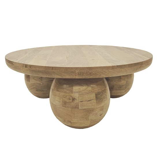 The Attic Lutzz Coffee Table|Coffee Table for Living Room|Solid Wood Centre Table|Natural Matte Finish
