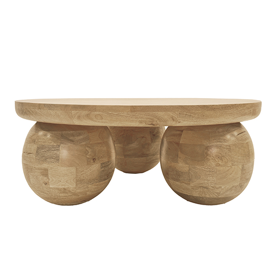 The Attic Lutzz Coffee Table|Coffee Table for Living Room|Solid Wood Centre Table|Natural Matte Finish