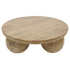 The Attic Lutzz Coffee Table|Coffee Table for Living Room|Solid Wood Centre Table|Natural Matte Finish