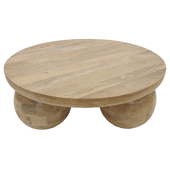 The Attic Lutzz Coffee Table|Coffee Table for Living Room|Solid Wood Centre Table|Natural Matte Finish