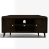 The Attic Diamond TV Cornor Cabinet|Solid Wood Sideboard TV Cabinet for Living Room|Classy TV Cabinet|Wooden Free Standing TV Unit Side Board Table with Storage|Walnut Matte Finish