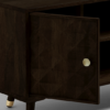 The Attic Diamond TV Cornor Cabinet|Solid Wood Sideboard TV Cabinet for Living Room|Classy TV Cabinet|Wooden Free Standing TV Unit Side Board Table with Storage|Walnut Matte Finish
